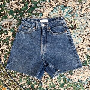 High-Rise Denim Shorts